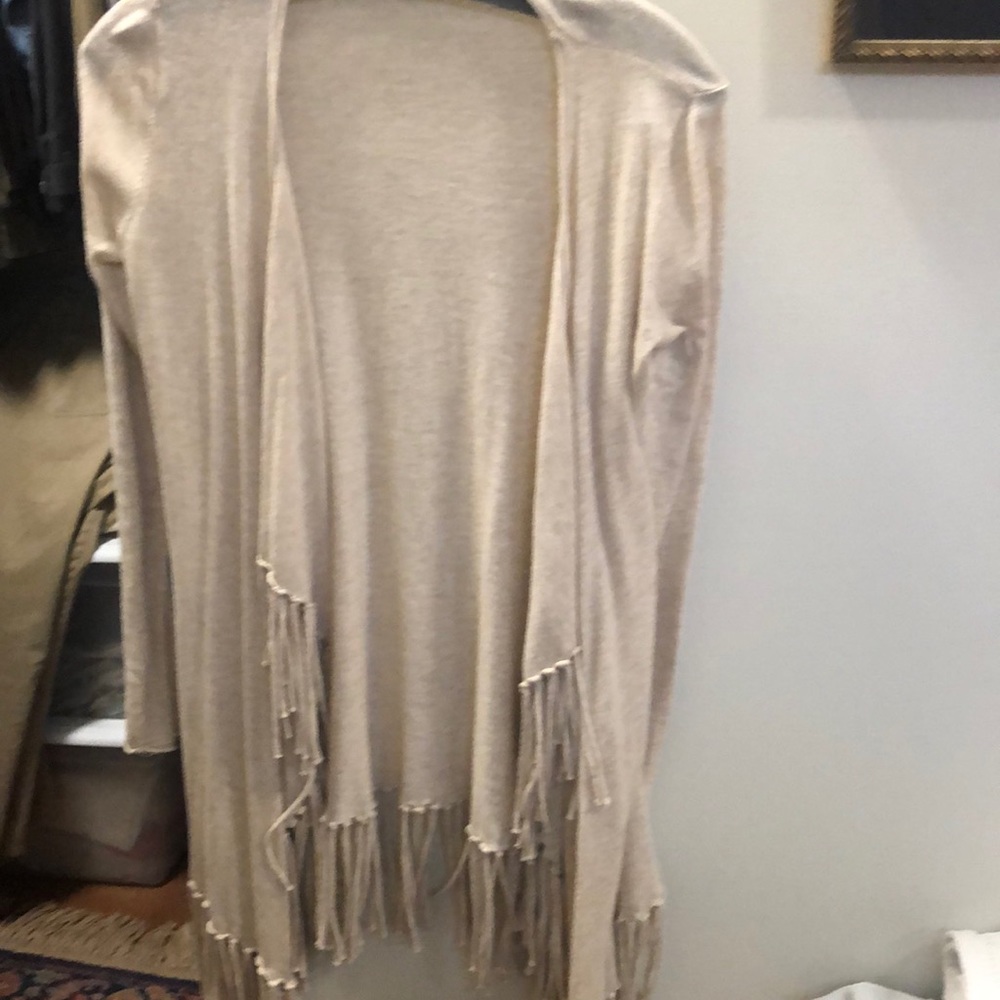 Cardigan with fringe